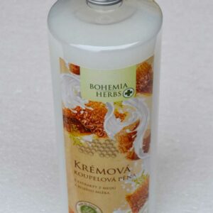 Krémová kúpeľová pena s extraktom z medu a kozieho mlieka Bohemia Herbs, 1000 ml Kozmetika z prírody Kozmetika z prírody