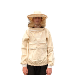 Blúza s klobúkom svetlo-béžová, BEE – veľkosť L Včelárske odevy Včelárske odevy