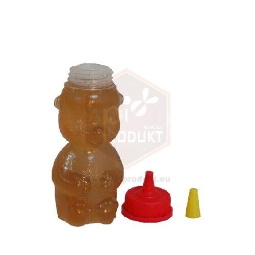 Macko so sosákom na 250g medu, plast Obalový materiál Obalový materiál