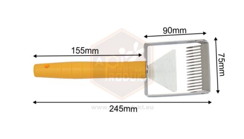 Odviečkovacia vidlička s vodiacim britom úzka, plastová rukoväť Medobranie Medobranie